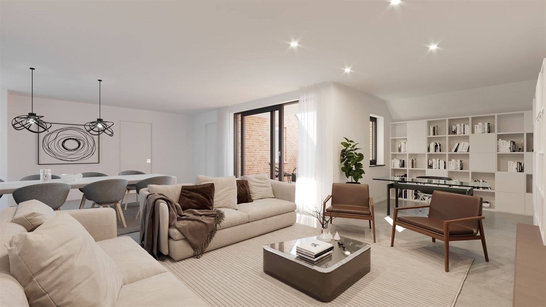<p>Appartement 113A (108 m²) bevindt zich op het gelijkvloers, heeft 2 slaapkamers en een tuin + terras van 61 m². Mogelijkheid tot aankoop ...